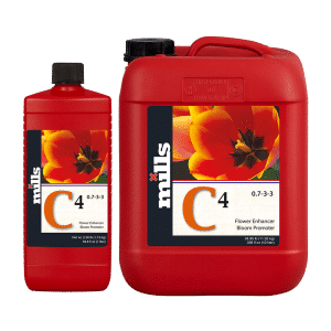 Mills C4 nutrient bottles – flower enhancer and bloom-phase booster for increased bud development